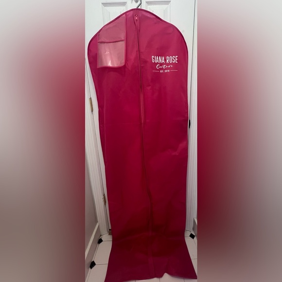 Ashley Lauren Designer hot pink beaded Prom Dress Size 00 - Picture 7 of 9